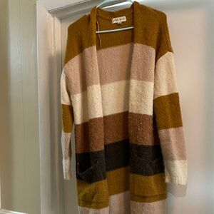 Knox Rose Multicolor Striped Cardigan